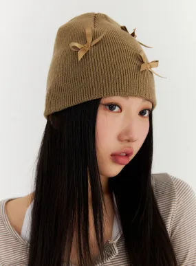 Ribbed Ribbon Beanie IN317