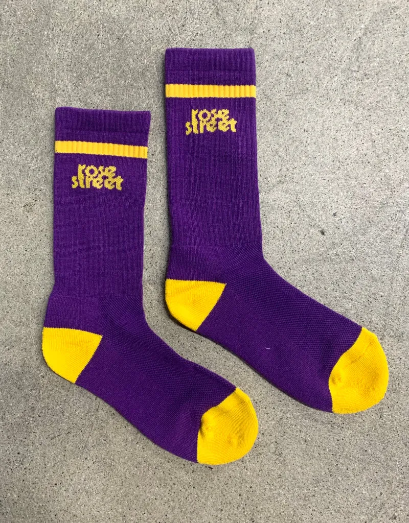 Rose Street Stacked Logo Socks: Assorted Colors