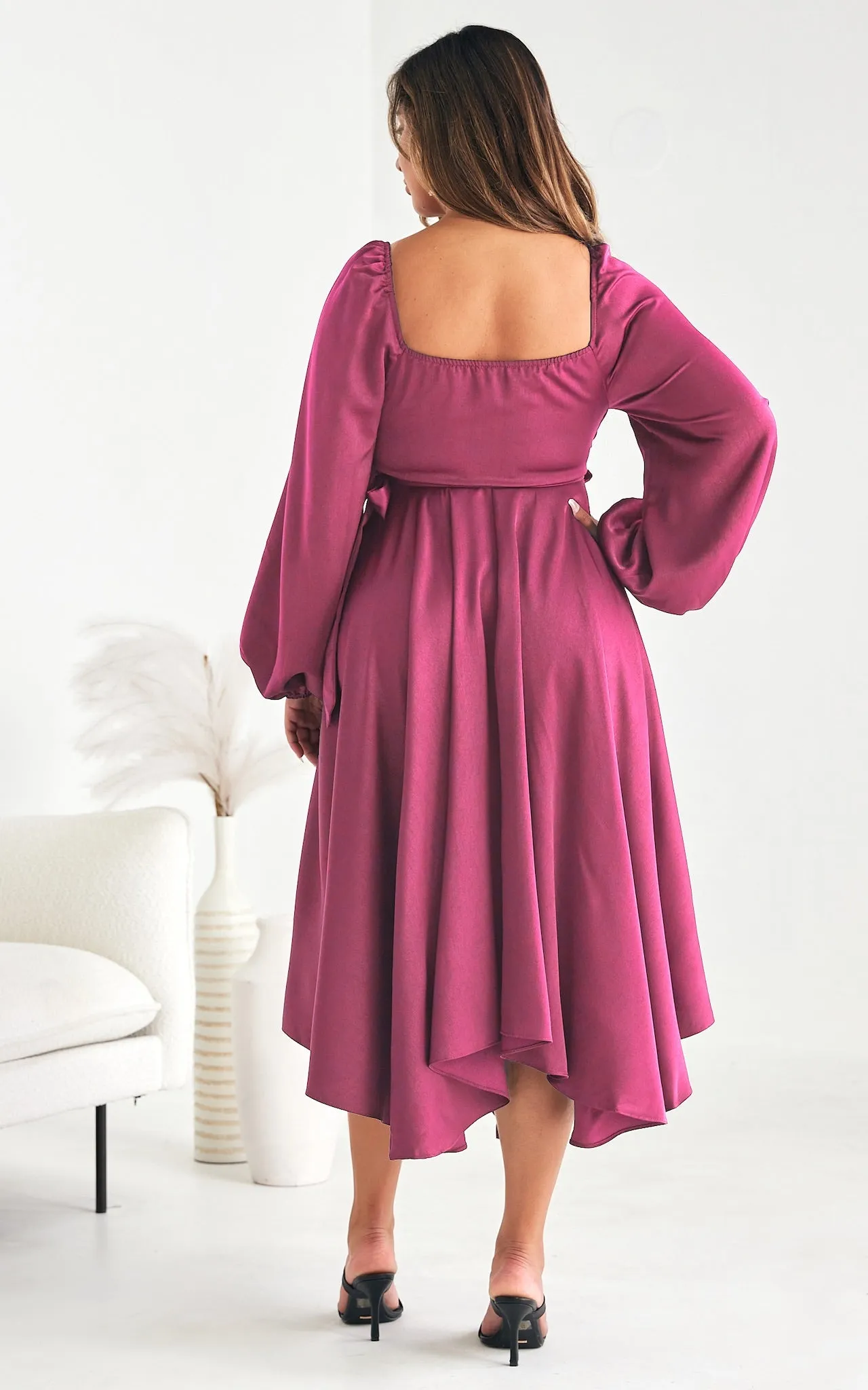 Rossetti Wrap Maxi Dress - Magenta