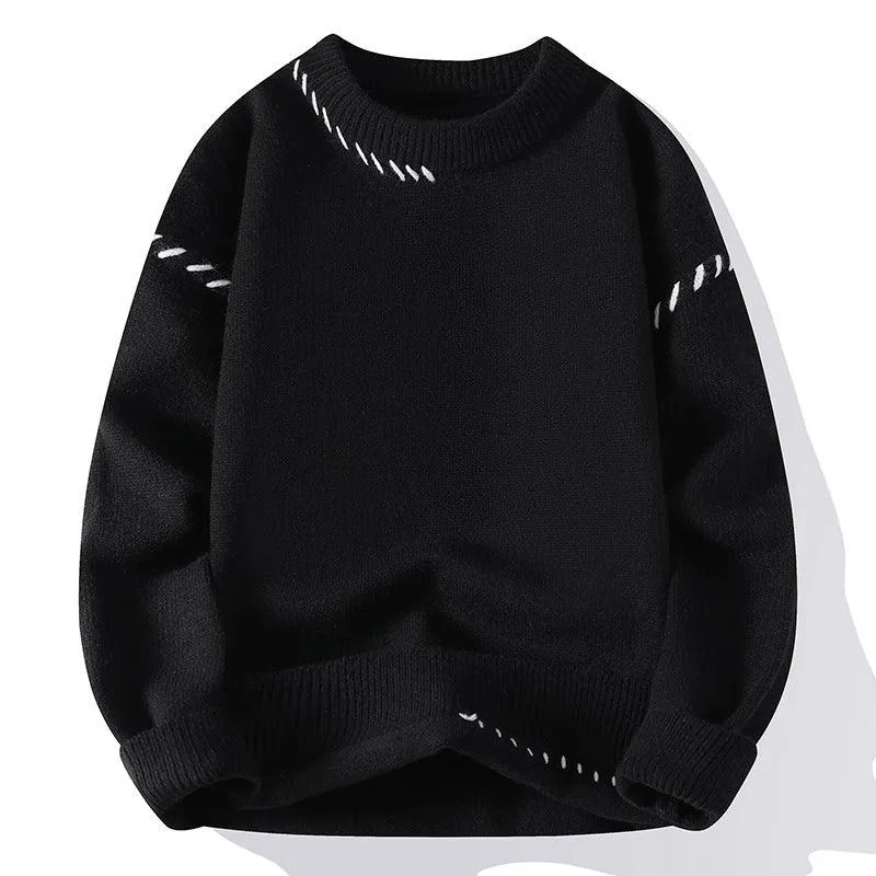 Round Neck Loose Sweater for Autumn and Winter