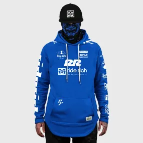 RR Racing Scoop Pullover Hoodie {White on Blue}