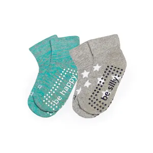 SALE Toddler 2 Pack Grip Socks 2T-4T (Dakota)