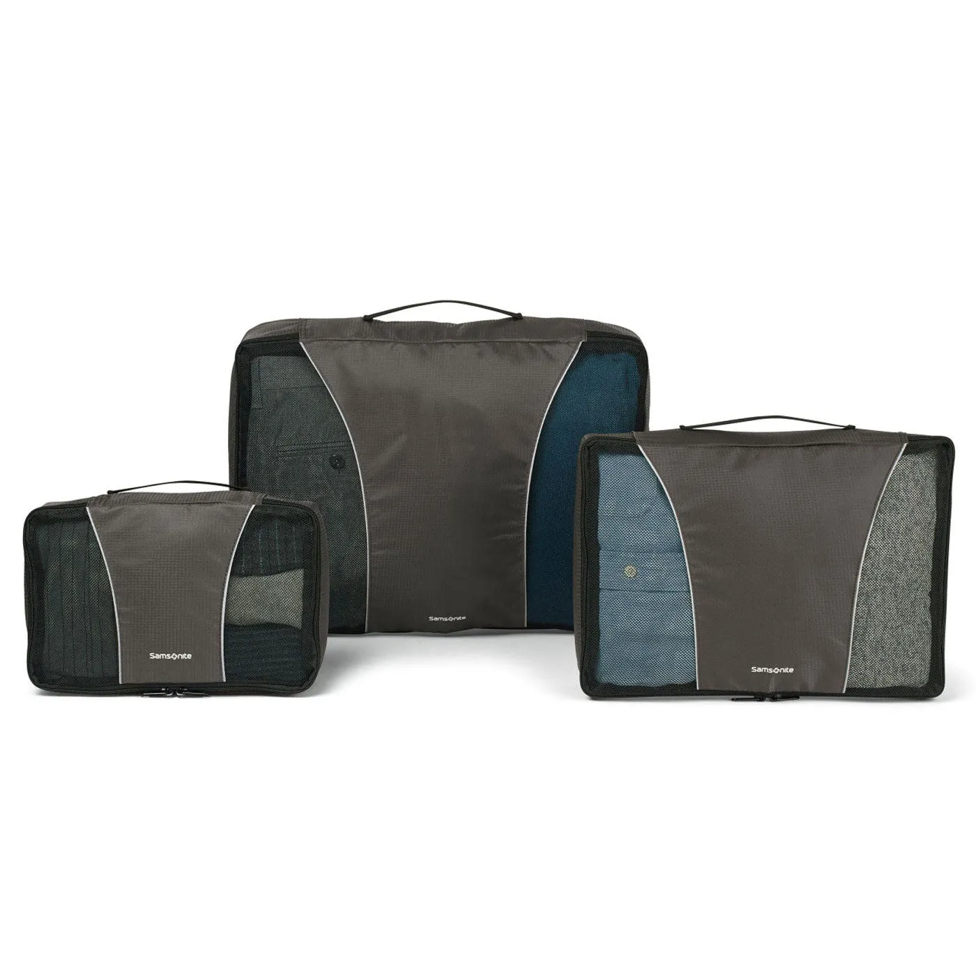 Samsonite Custom 3 Piece Packing Cube Set, Charcoal