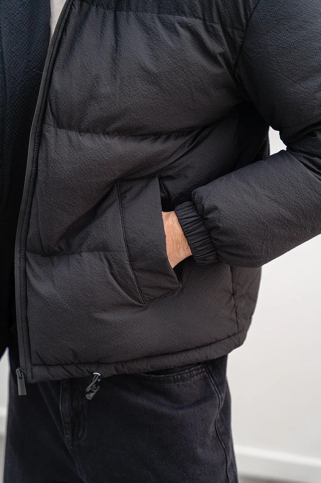 SEERSUCKER PUFFER  JACKET