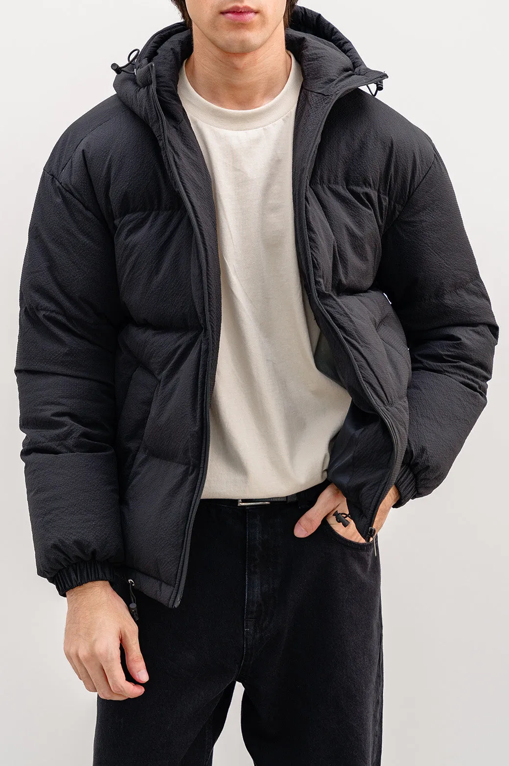 SEERSUCKER PUFFER  JACKET