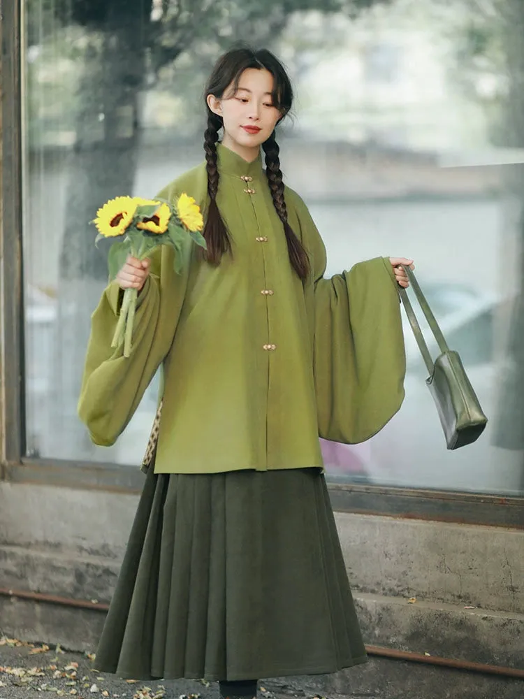 Sen Lin 森林 Forest Fairy Modernized Ming Dynasty Liling Top & Easy-Wear Mamian Set