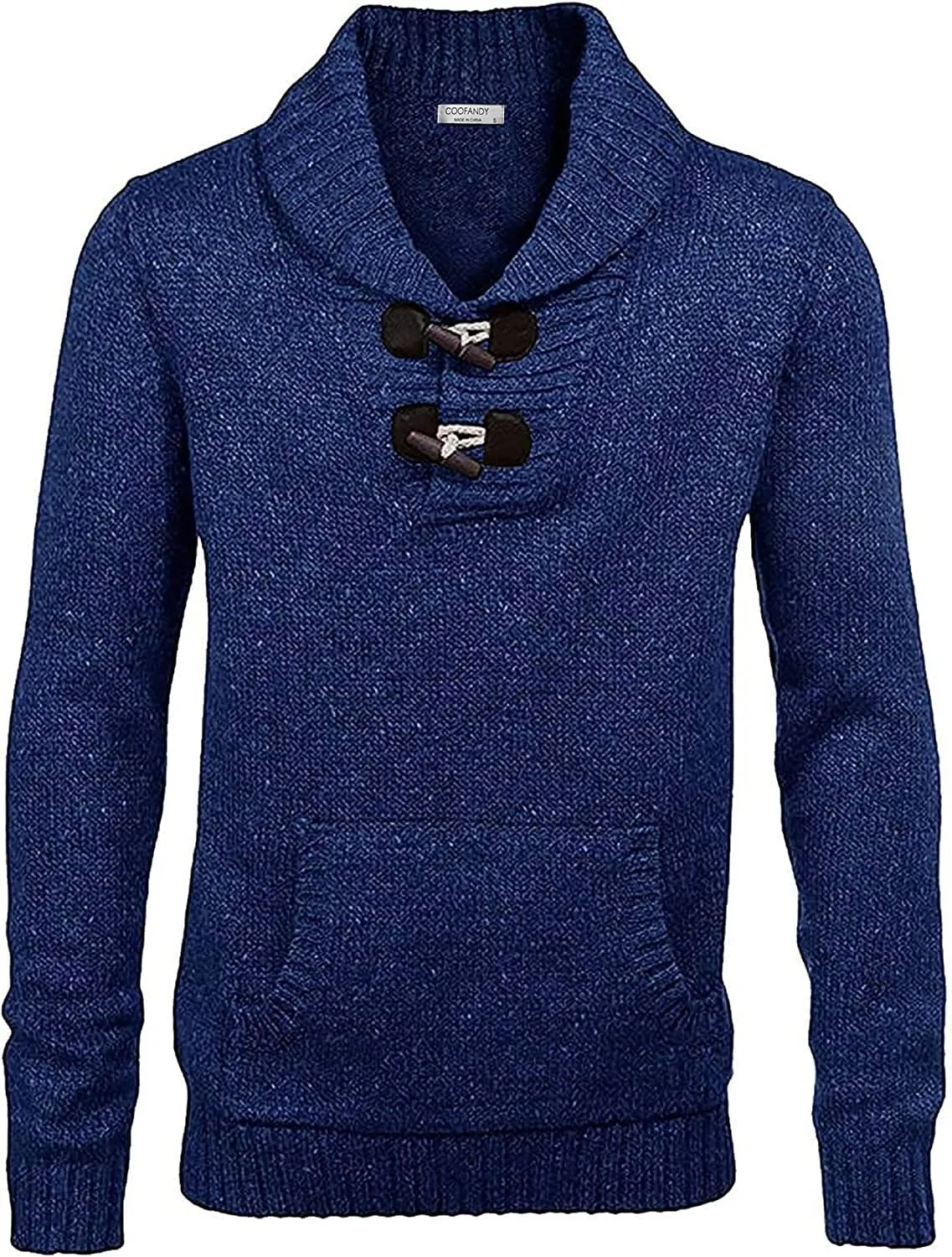 Shawl Collar Pullover Knit Sweaters with Pockets (US Only)