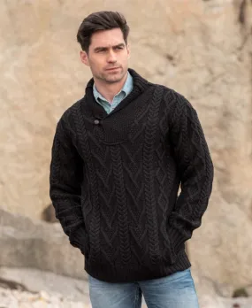 Shawl Collar Sweater - Black