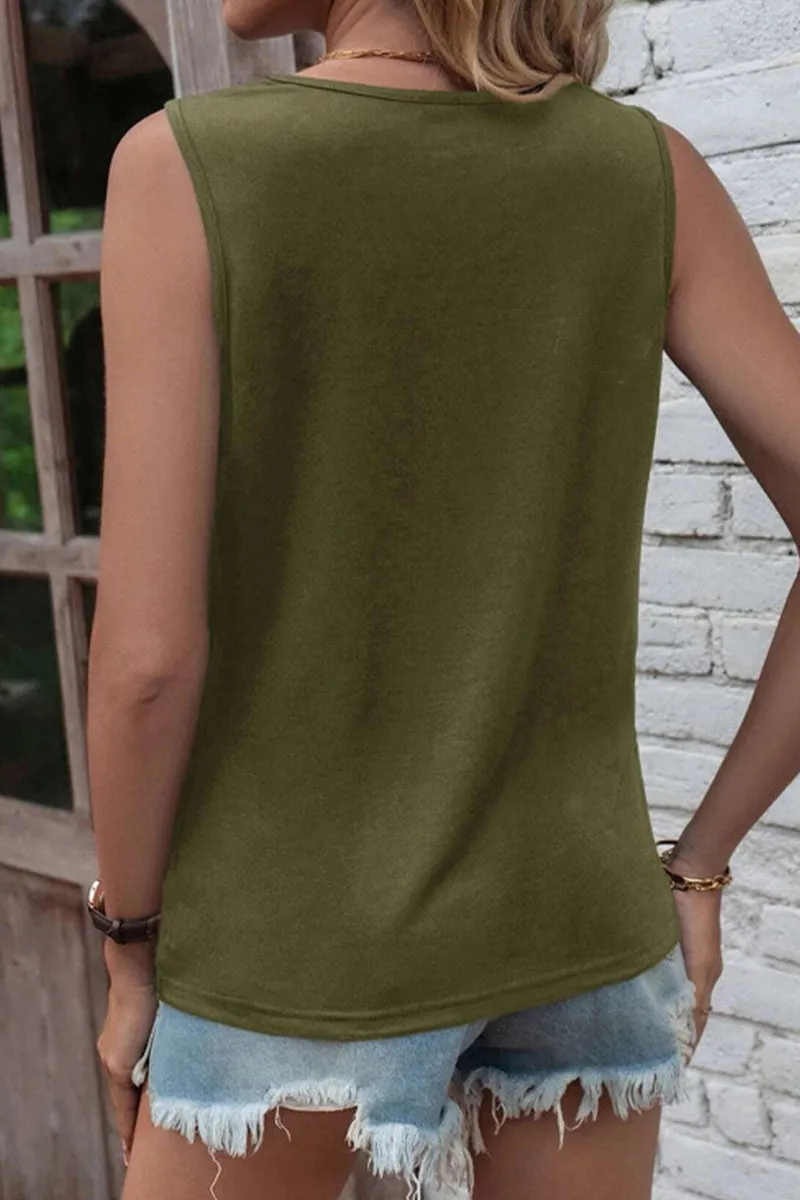 Simplicity Solid Ripped O Neck Tops(6 Colors)