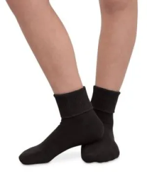 Smooth Toe Organic Cotton  L/XL Turn Cuff Socks (Asst. Colors-1 pair)