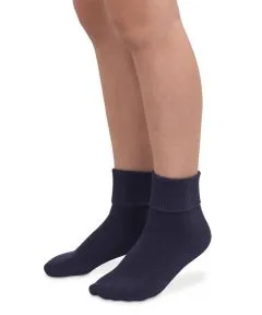 Smooth Toe Organic Cotton  L/XL Turn Cuff Socks (Asst. Colors-1 pair)