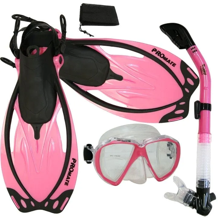 Snorkeling Dive Dry Snorkel Mask Fins Gear Set - SCS0042