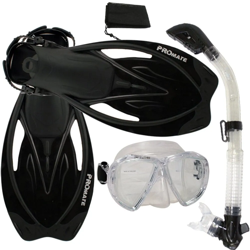 Snorkeling Dive Dry Snorkel Mask Fins Gear Set - SCS0042