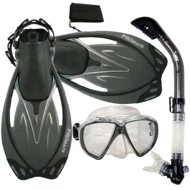 Snorkeling Dive Dry Snorkel Mask Fins Gear Set - SCS0042