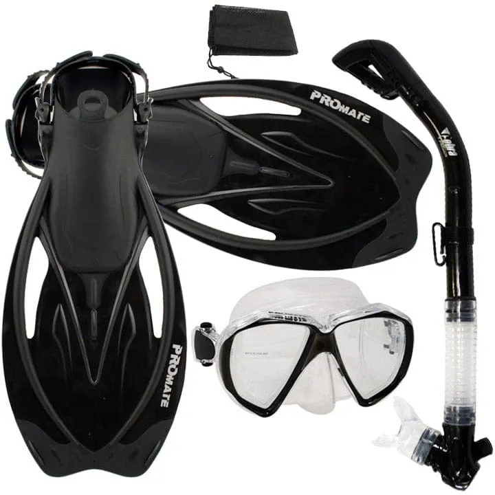 Snorkeling Dive Dry Snorkel Mask Fins Gear Set - SCS0042