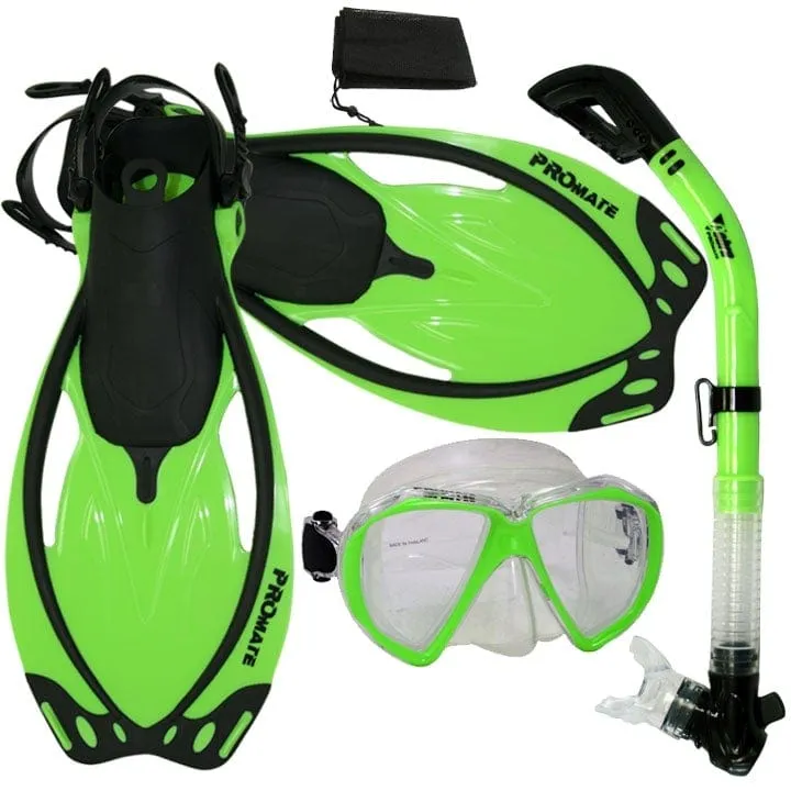 Snorkeling Dive Dry Snorkel Mask Fins Gear Set - SCS0042