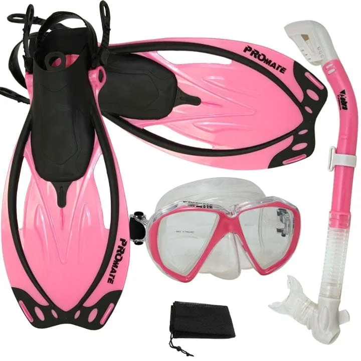 Snorkeling Dive Dry Snorkel Mask Fins Gear Set - SCS0042