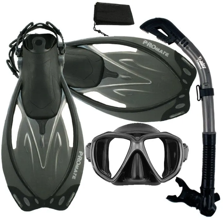 Snorkeling Dive Dry Snorkel Mask Fins Gear Set - SCS0042