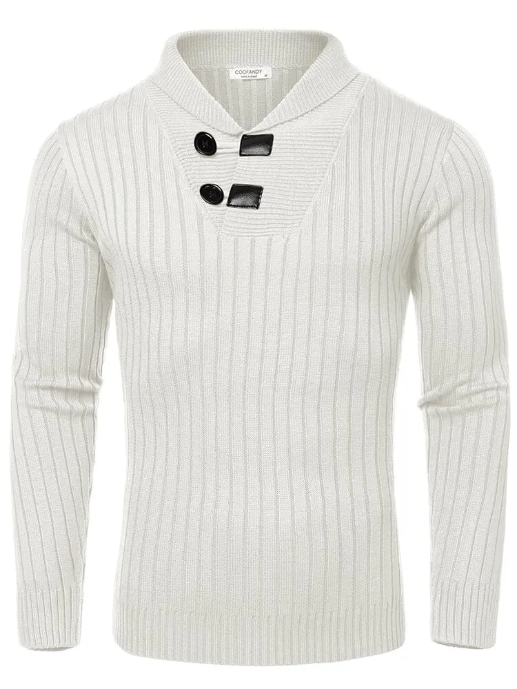 Stylish Shawl Collar Pullover Sweater (US Only)