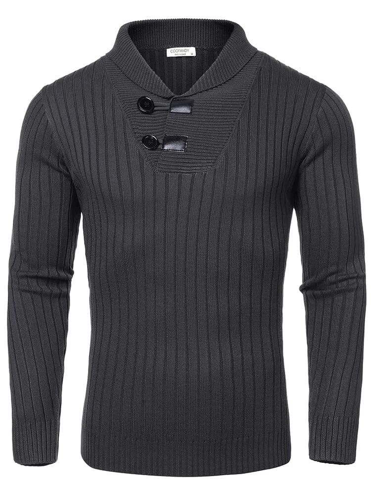 Stylish Shawl Collar Pullover Sweater (US Only)