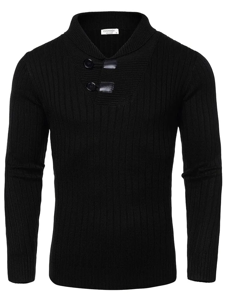 Stylish Shawl Collar Pullover Sweater (US Only)