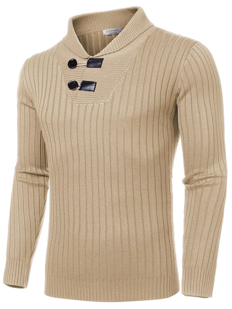 Stylish Shawl Collar Pullover Sweater (US Only)