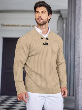 Stylish Shawl Collar Pullover Sweater (US Only)