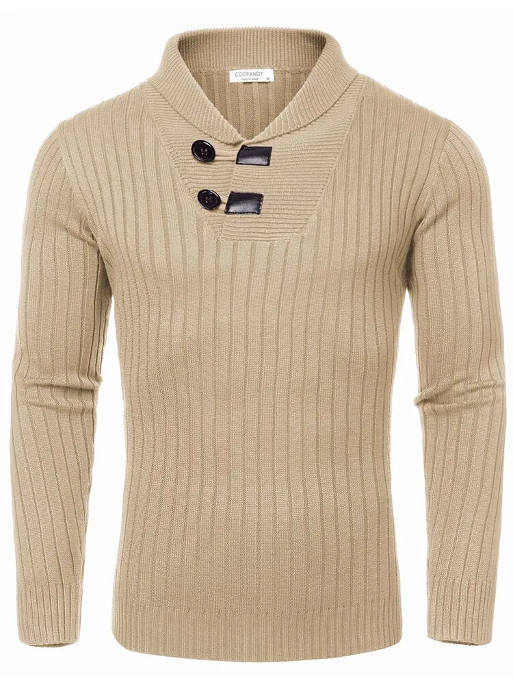 Stylish Shawl Collar Pullover Sweater (US Only)