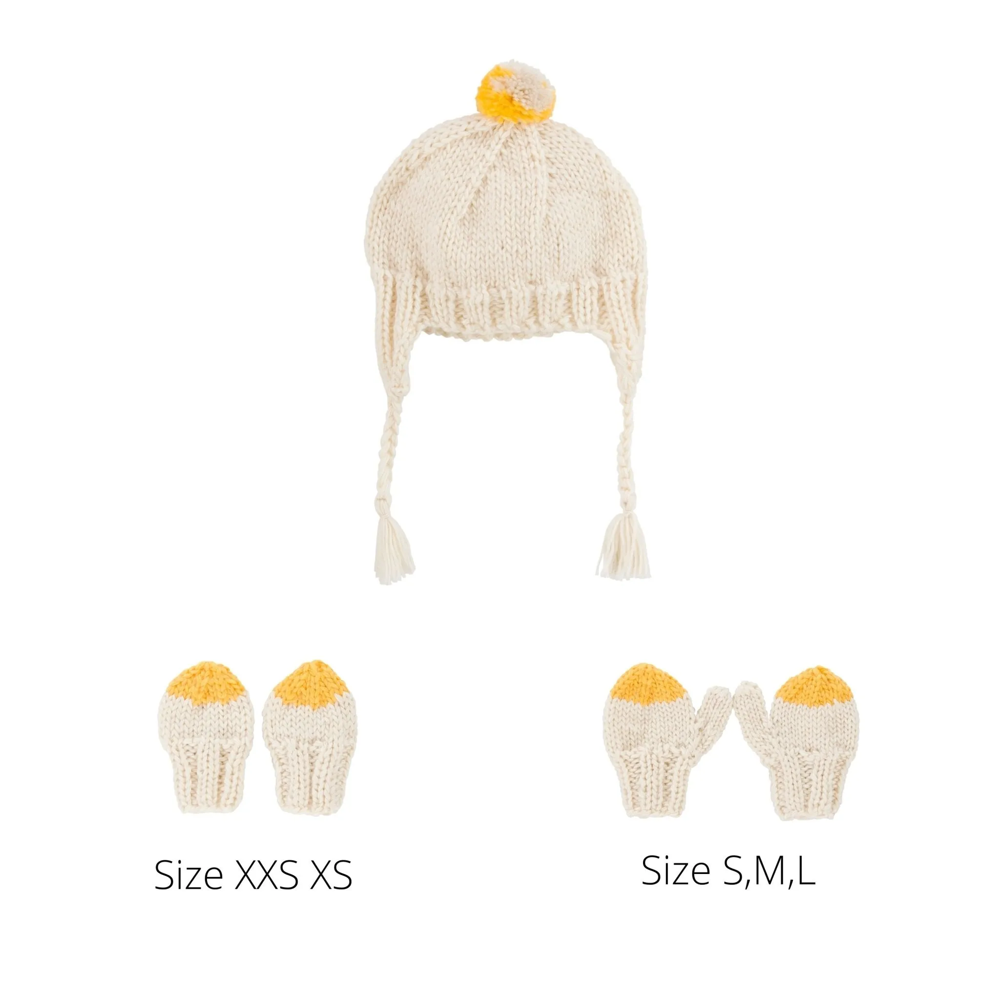 Sunrise Beanie & Mitten Set Cream