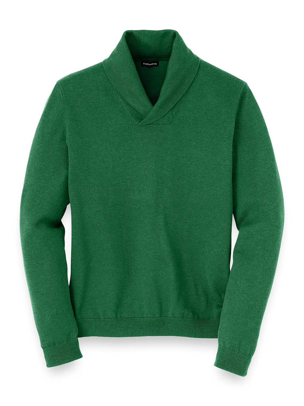 Supima Cotton Shawl Collar Sweater - Green