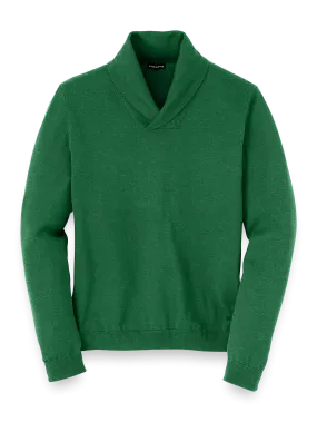 Supima Cotton Shawl Collar Sweater - Green