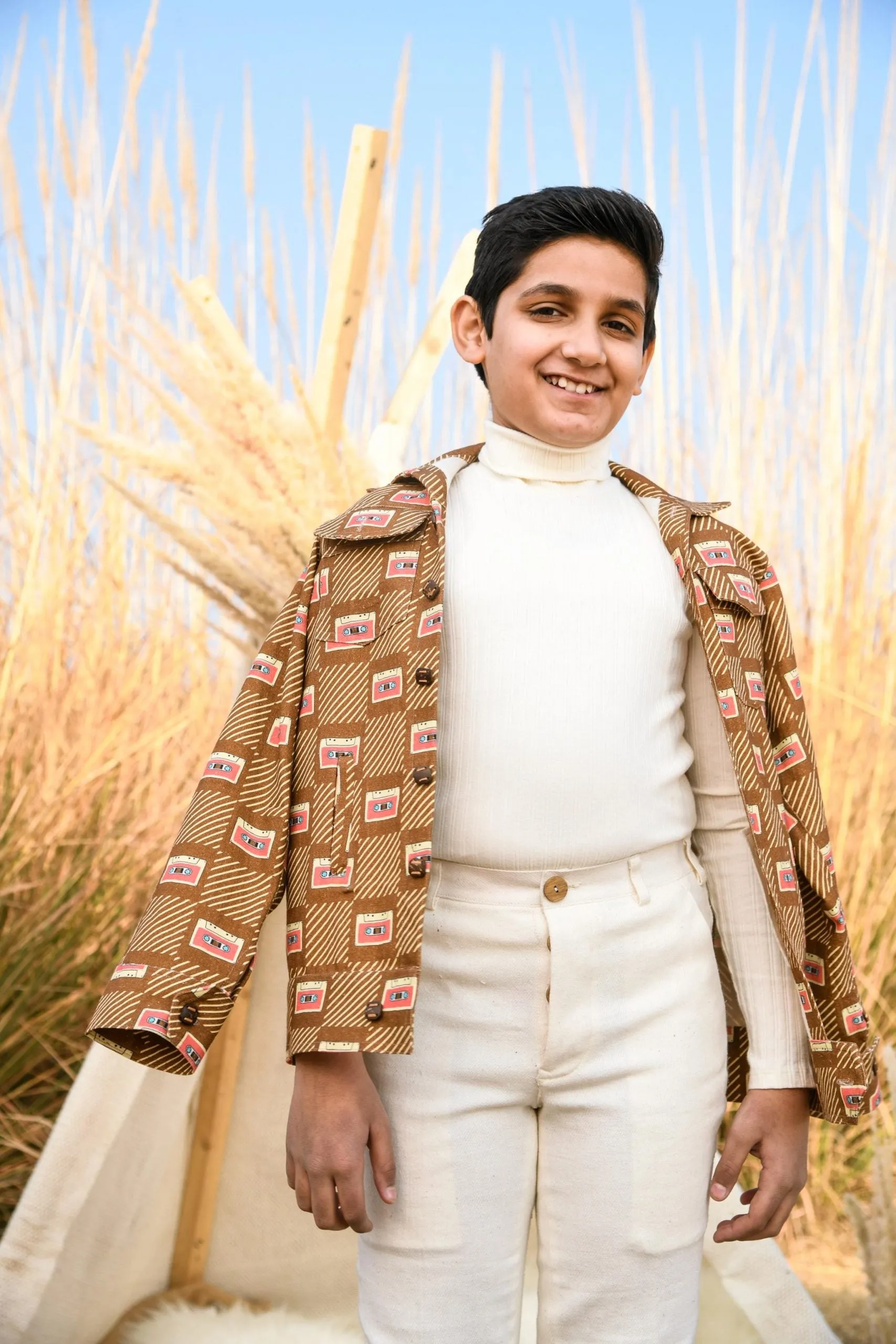 Tape-Recorded- Cotton Canvas Worker Jacket For Boys