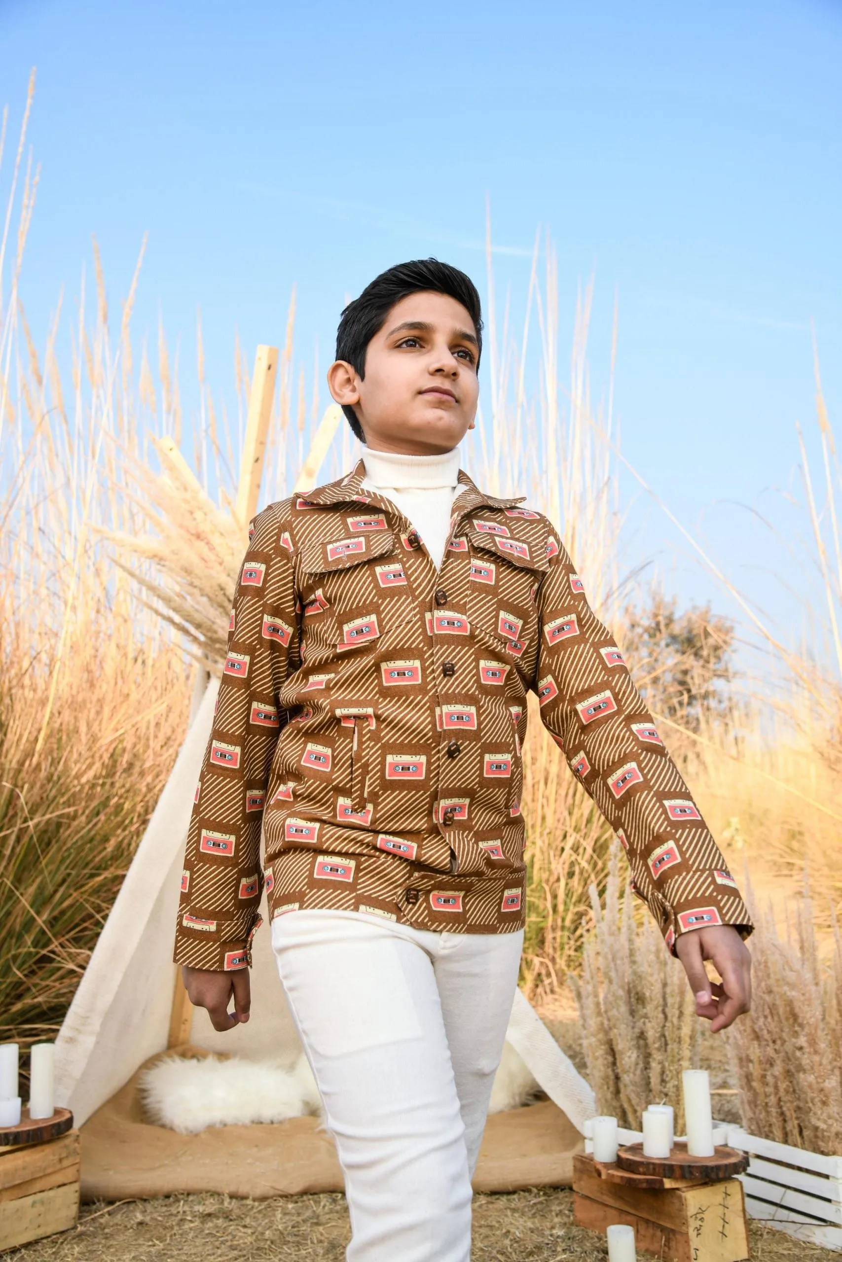 Tape-Recorded- Cotton Canvas Worker Jacket For Boys