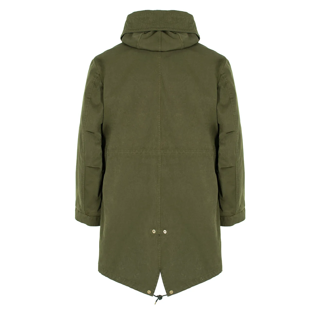 Ten C Hooded Parka Jacket Green