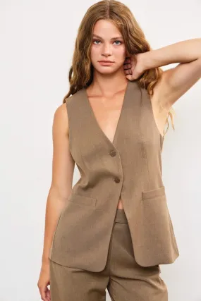 The Cami Vest- Mocha