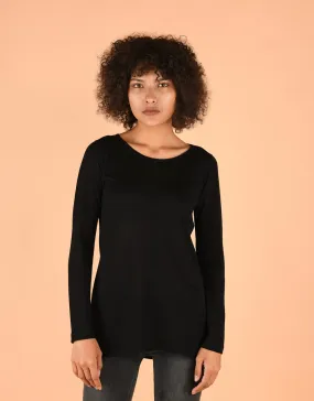 Ultrafine Fitted Sweater in Black