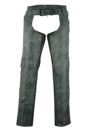 Unisex Double Deep Pocket Thermal Lined Chaps - GRAY - DS413