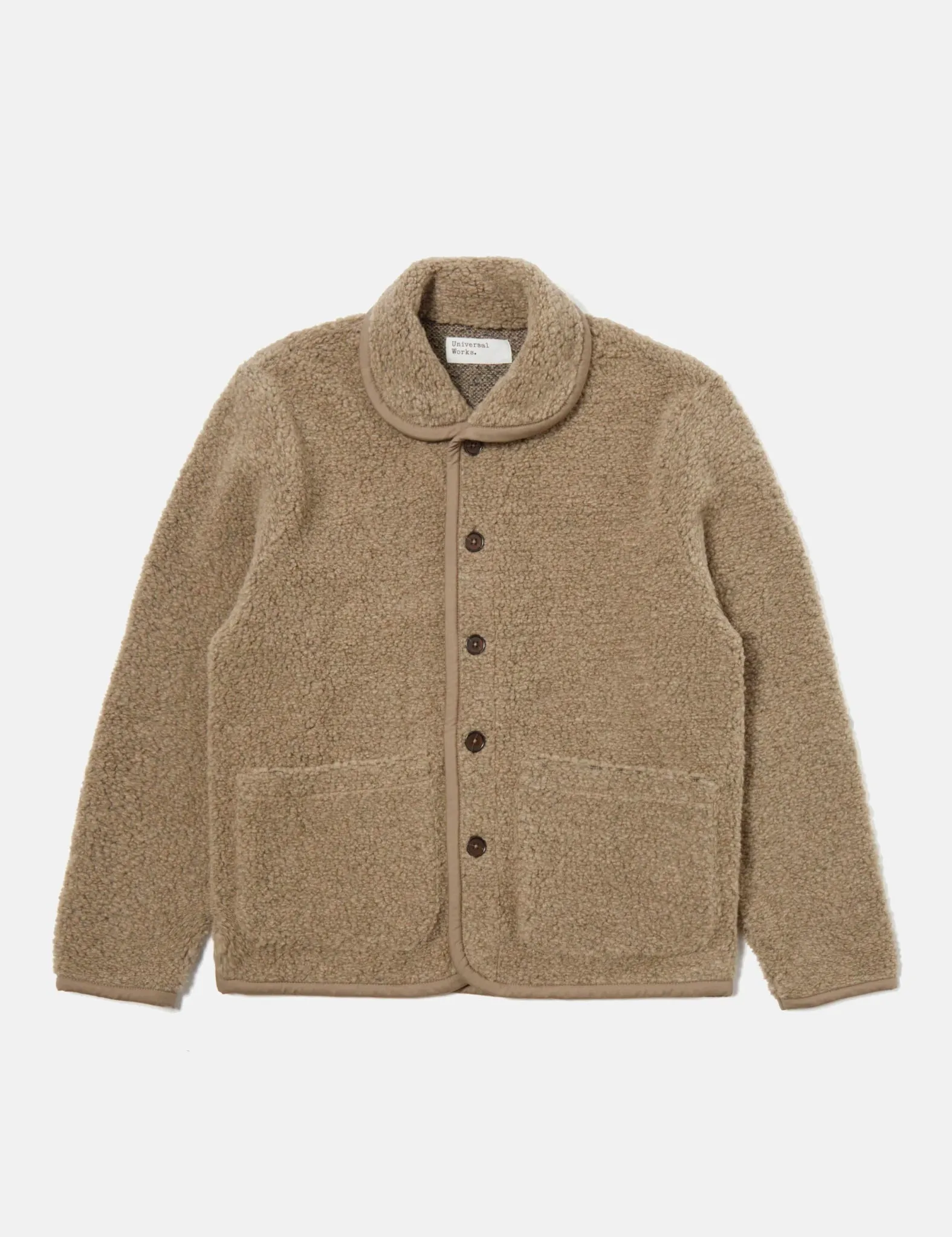 Universal Works Lancaster Jacket (Alvar Fleece) - Stone