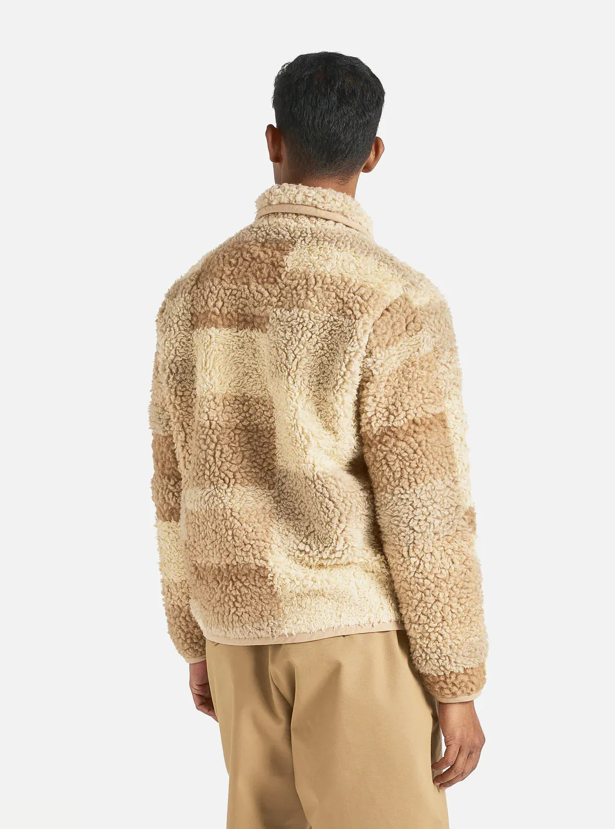 Universal Works Sand Patchwork Fleece Lancaster Jacket