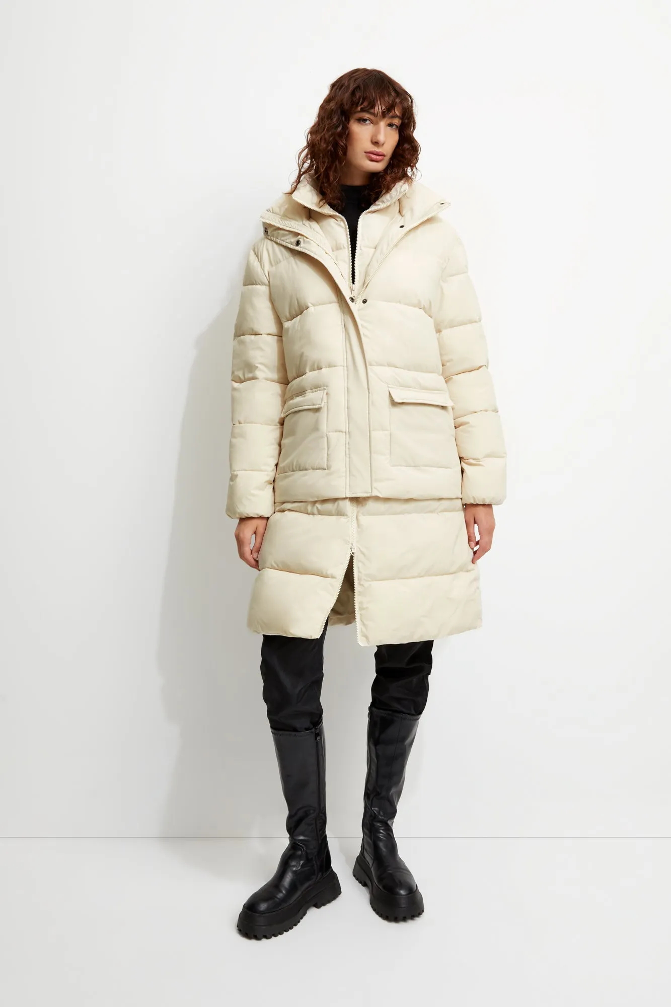 UNREAL FUR Womens Enigma Coat Sand