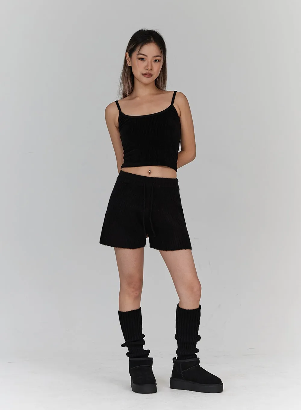 Velvet Crop Knit Tank Top CN18