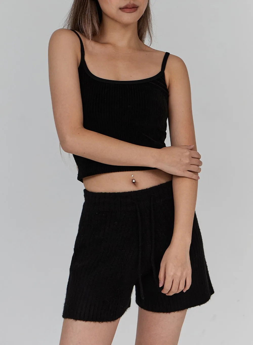 Velvet Crop Knit Tank Top CN18