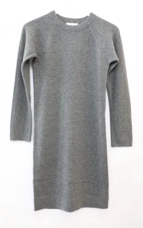 Vince - Raglan Crew Sweater Dress in Dark Heather Grey