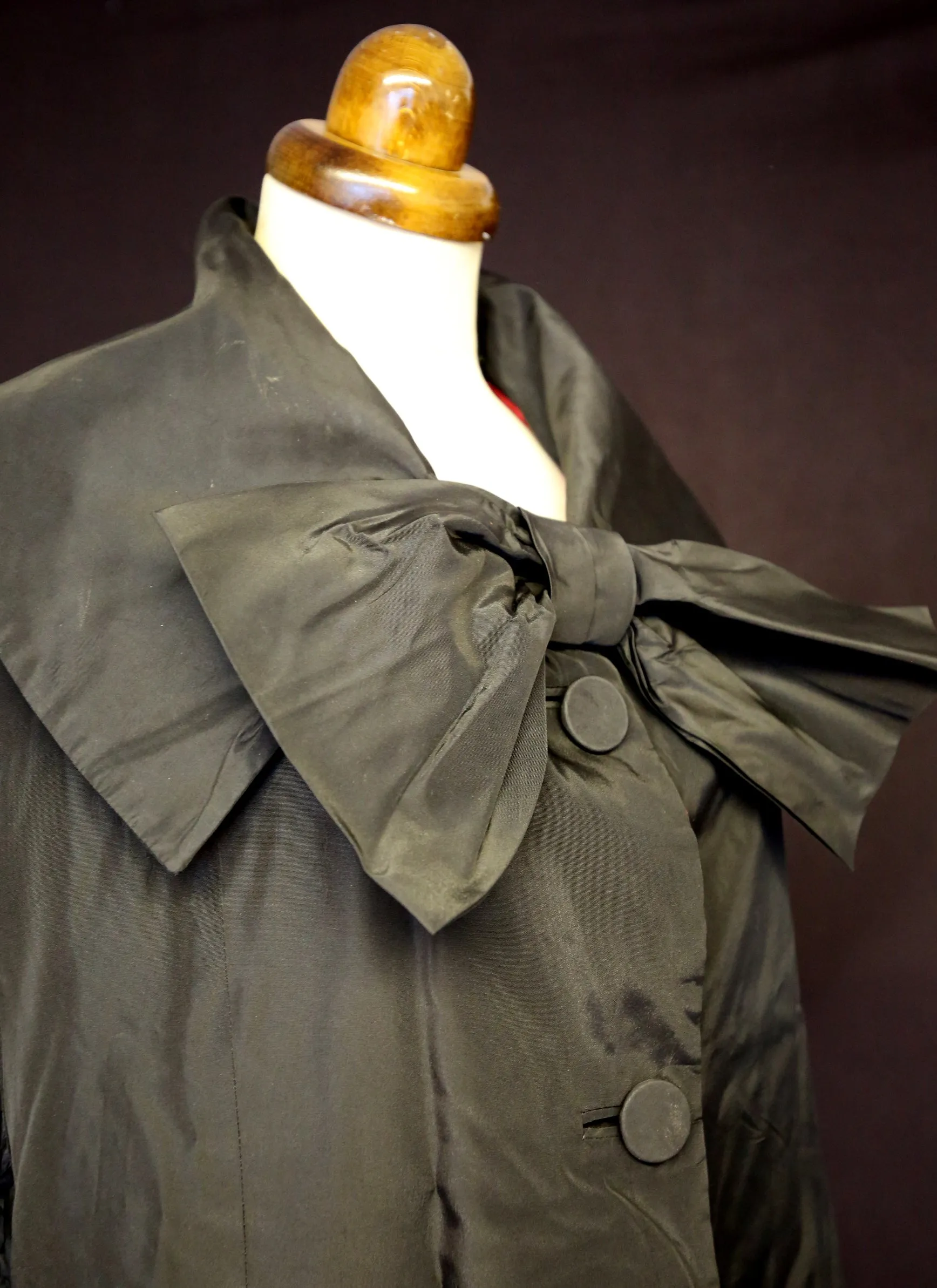 Vintage 1950s Susan Small Black Coat