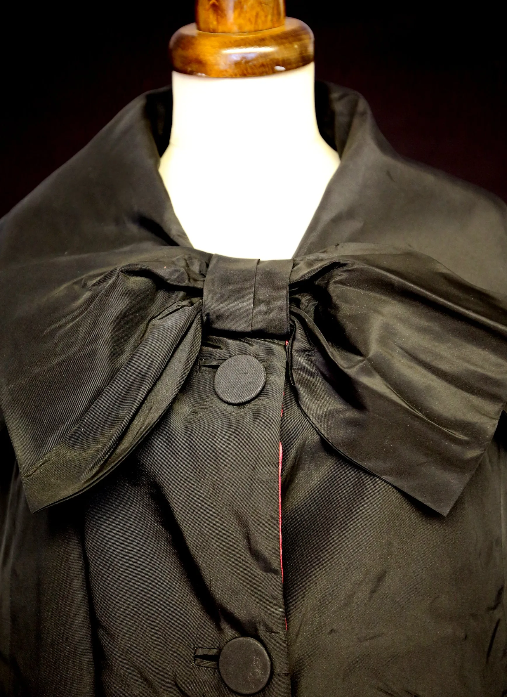 Vintage 1950s Susan Small Black Coat