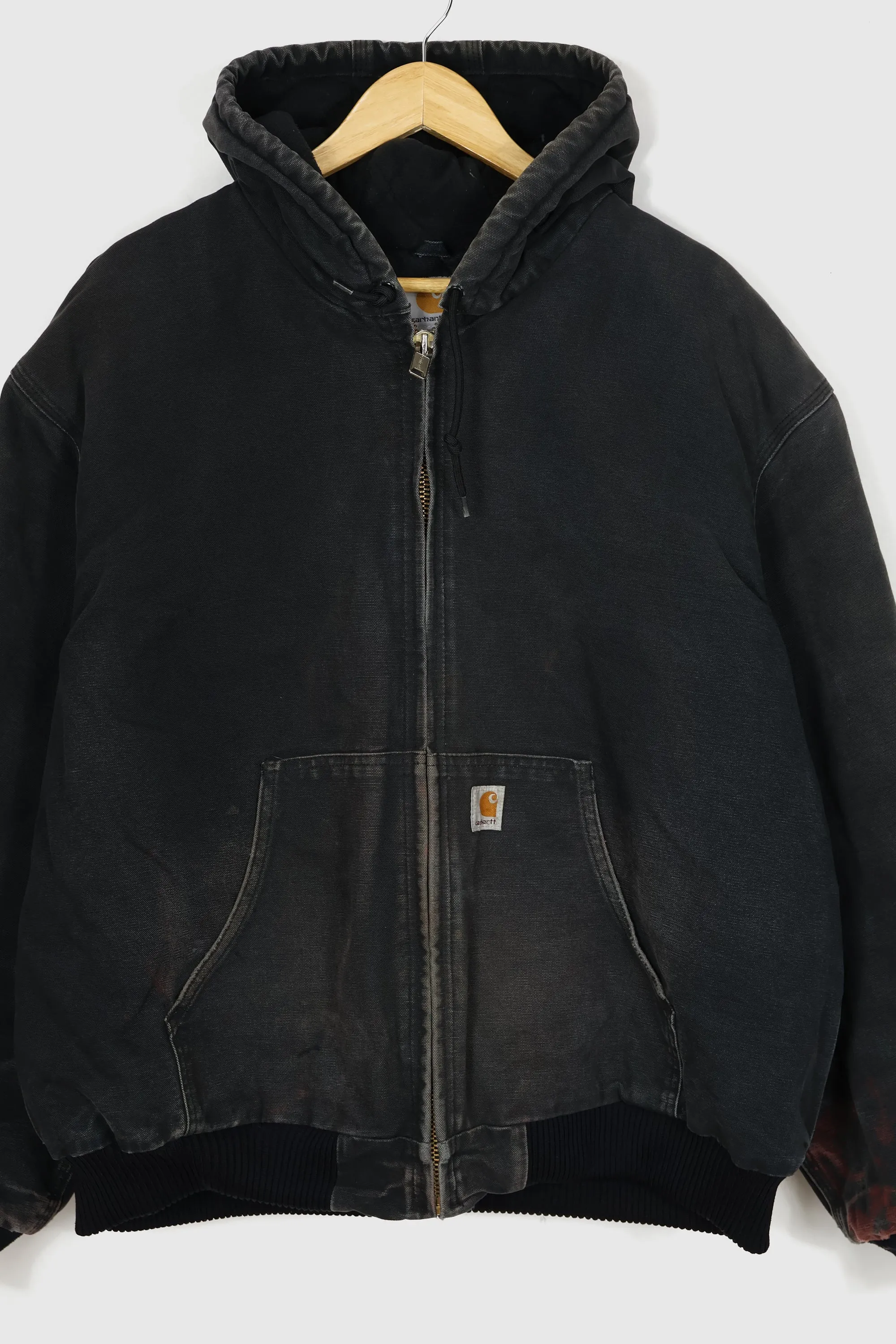 Vintage Distressed Carhartt Full Zip Hooded Jacket