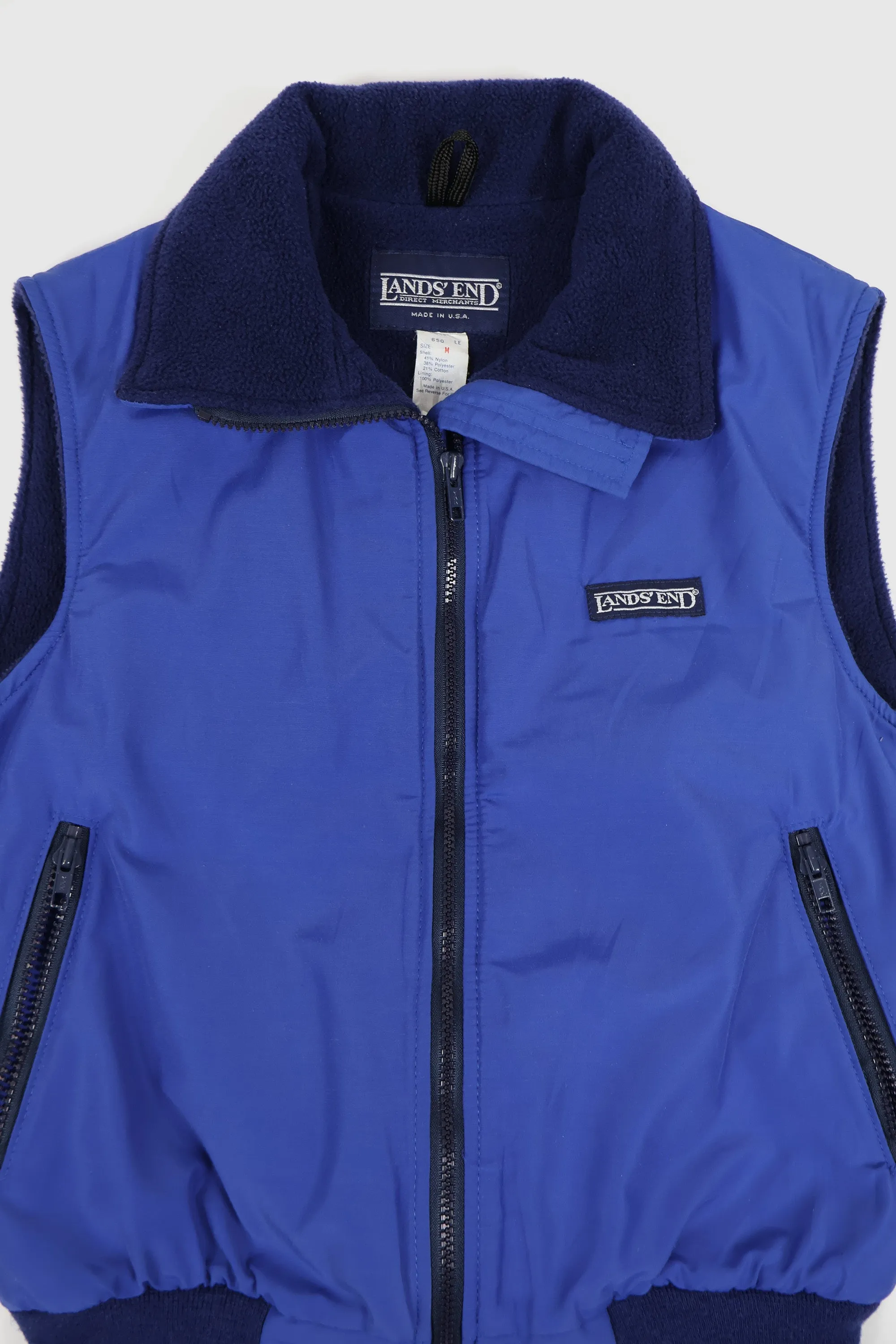 Vintage Fleece Lined Full Zip Vest