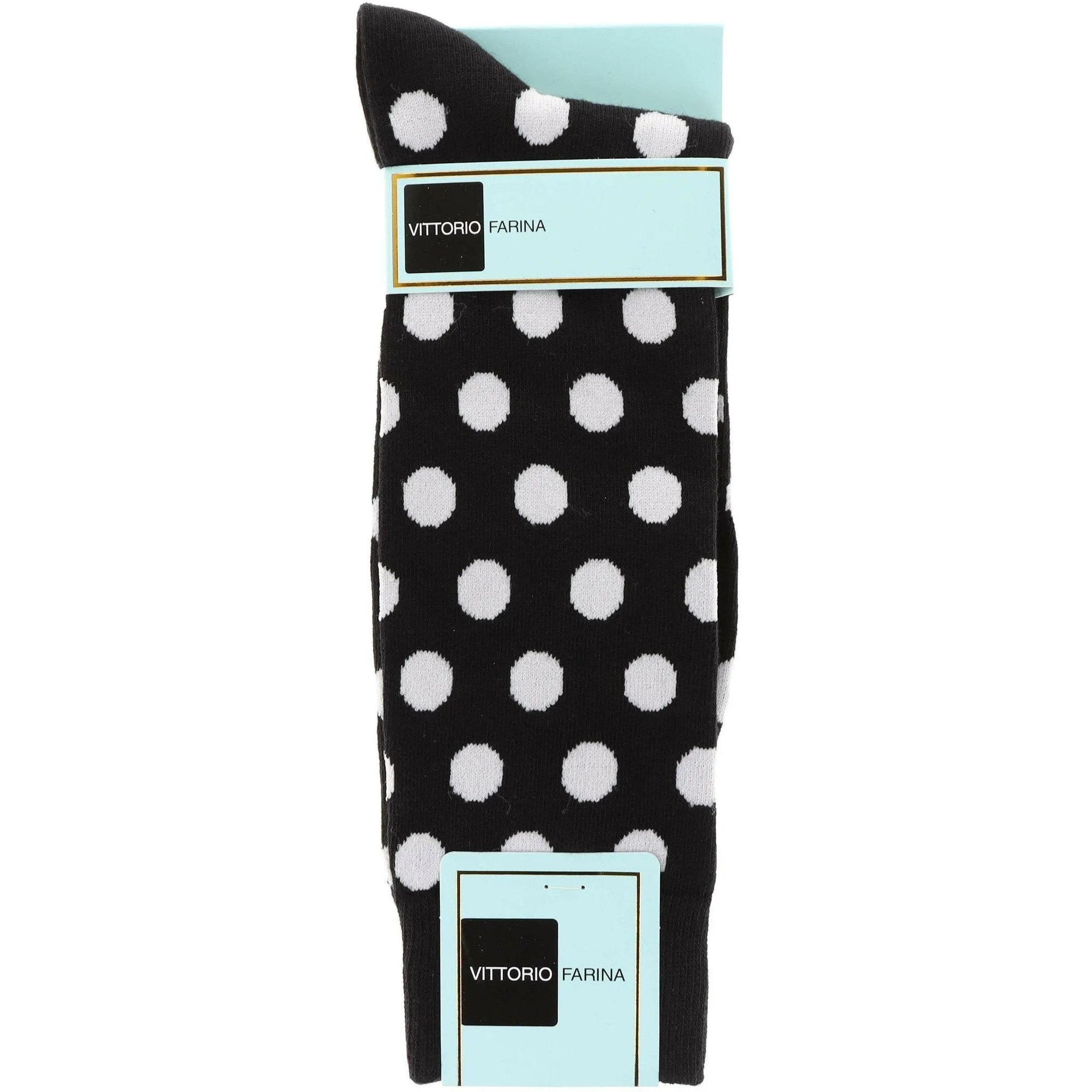 Vittorio Farina Men's Cotton Anklett Polka Dot Dress Socks