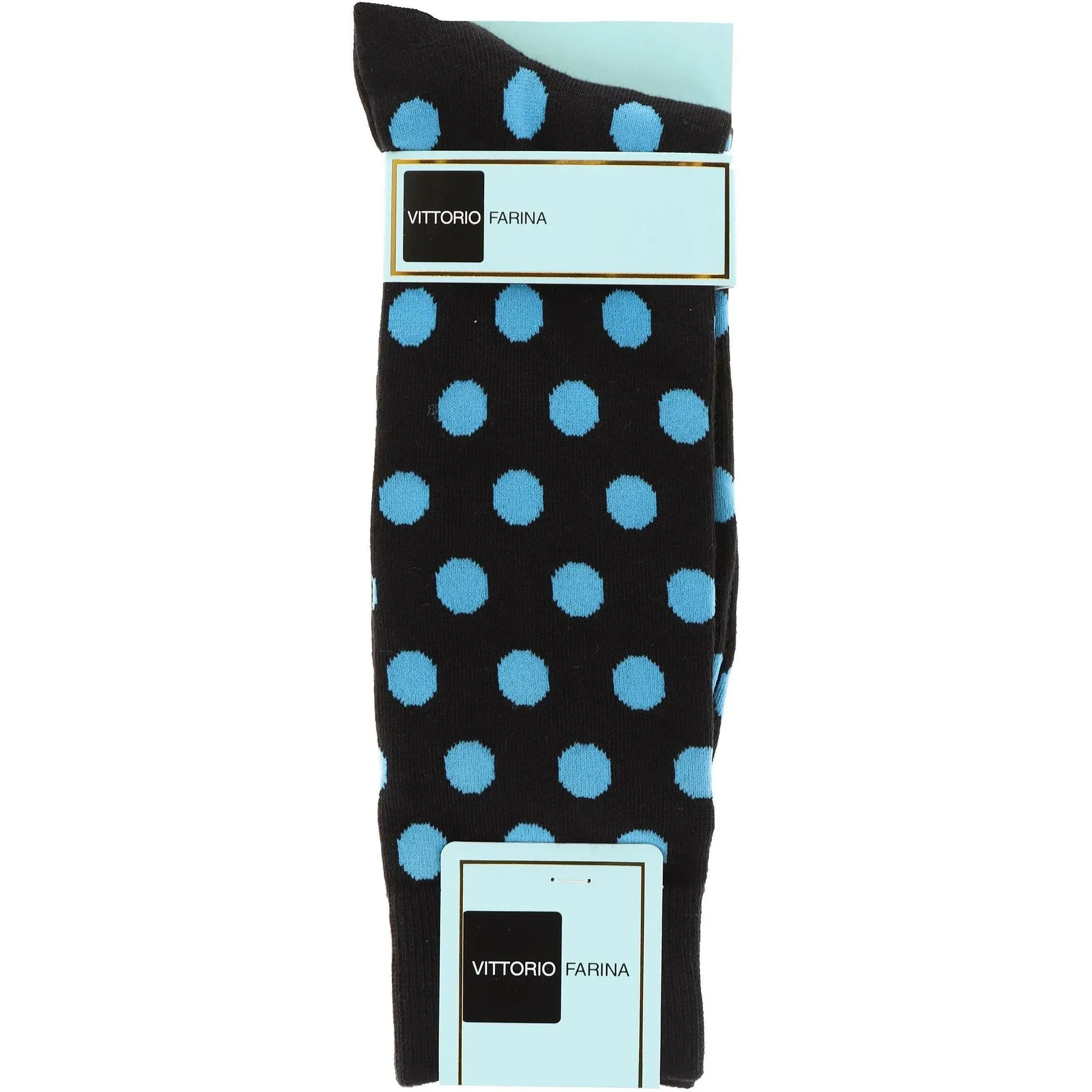 Vittorio Farina Men's Cotton Anklett Polka Dot Dress Socks