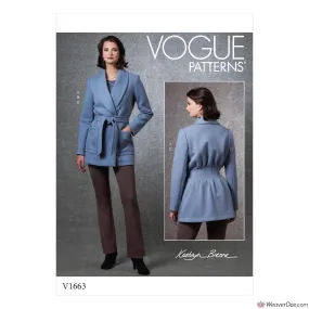 Vogue Pattern V1663 Misses' Jacket, Top & Trousers